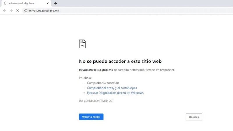 Se satura página de registro de adultos mayores para vacunación contra Covid-19
