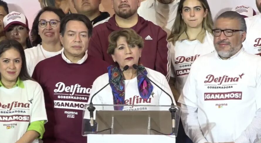 Adelanta Morena que Delfina Gómez ganó la gubernatura del Estado de México