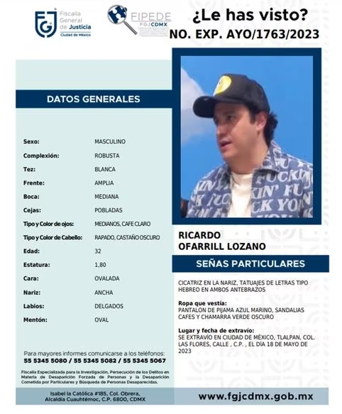 Reportan desaparición del standupero Ricardo O’Farril