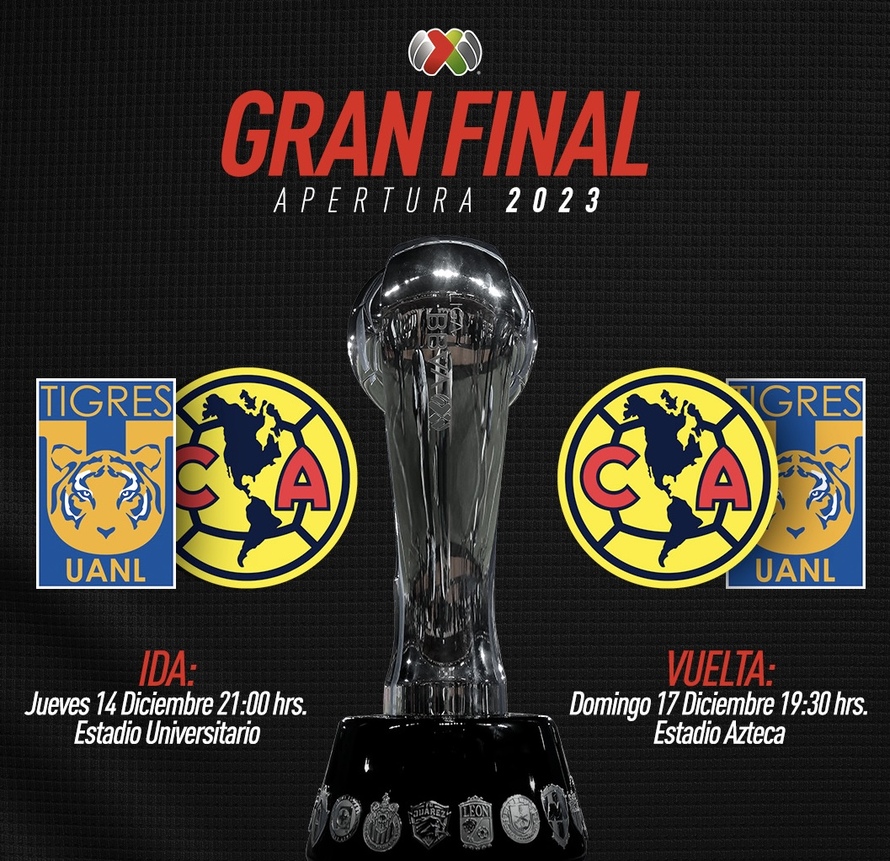 Definen horarios para la final entre América y Tigres