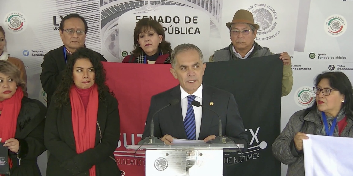 Piden trabajadores de Notimex a Senado que Hacienda garantice recursos para que sean liquidados