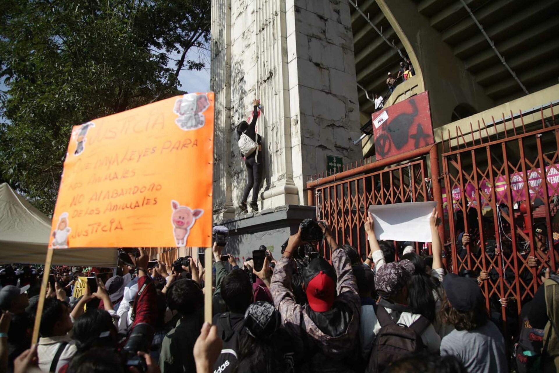 Manifestación Contra la Tauromaquia en las Inmediaciones de la Plaza México