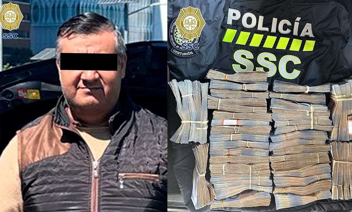 Detienen a conductor en Las Lomas y encuentran importante suma de dinero
