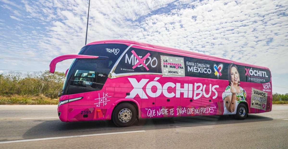 Xóchitl Gálvez Introduce el “Xochibús” para su Campaña en Tierra