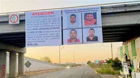 Aparecen ‘narcomantas’ en Culiacán, Sinaloa, con mensajes contra el robo
