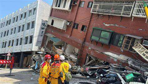 Desastres sísmicos causan colapso parcial de cuatro edificios en Taiwán