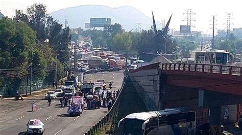 Bloqueo en Autopista México-Pachuca por Caso de Roberto Montes