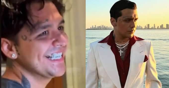 Christian Nodal deslumbra con una nueva dentadura de diamantes