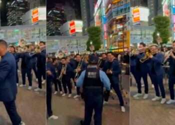 Banda El Recodo es reprendida por la policía al tocar en las calles de Japón