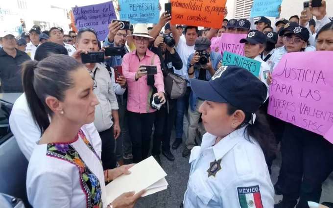 Policías de Campeche Presentan Demandas a Claudia Sheinbaum; Piden Cambios en Seguridad