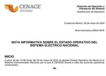 Cenace Declara Estado Operativo de Emergencia: Posibles Apagones