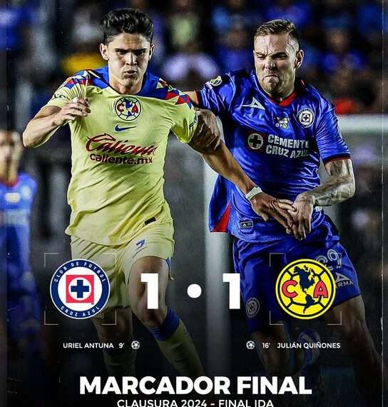 Empate en la Final de Ida entre Cruz Azul y América; Todo se Define en el Azteca