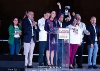 Claudia Sheinbaum celebra su victoria en el Zócalo de la CDMX