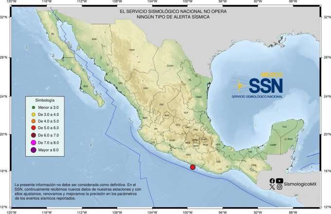 Sismo de 5.2 grados sacude México sin causar daños significativos