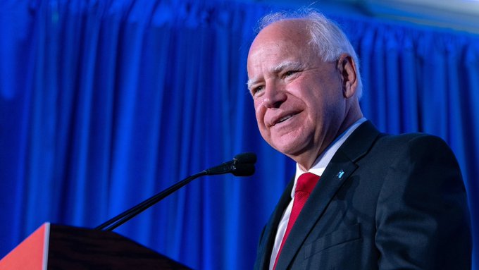 Tim Walz se destaca como posible vicepresidente en la campaña de Kamala Harris