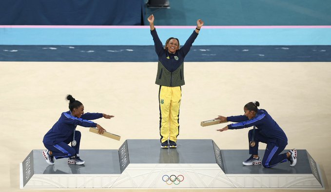 Rebeca Andrade Gana Oro en Suelo para Brasil en París 2024