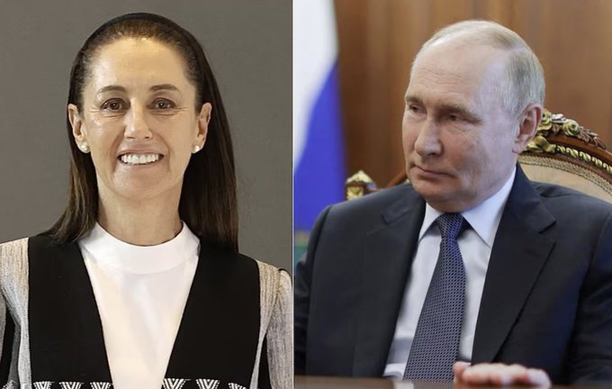 Claudia Sheinbaum invita a Vladimir Putin a su toma de posesión como presidenta de México