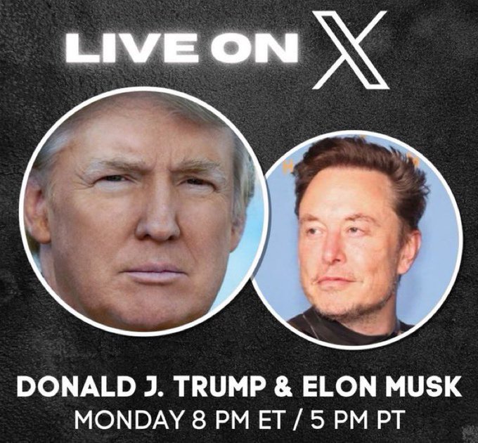 Trump ofrecerá entrevista en vivo en X; Musk pide preguntas a los usuarios