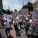 Trabajadores del Poder Judicial protestan en el Zócalo contra la reforma de AMLO