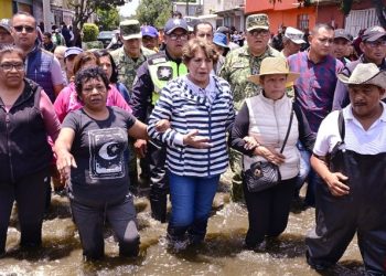 Delfina Gómez se reúne con vecinos de Chalco para abordar inundaciones
