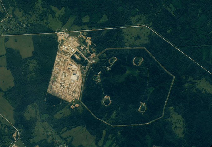 Posible sitio de lanzamiento del misil nuclear ruso 9M370 Burevestnik