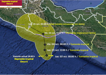 Alerta por depresión tropical Once-E en Oaxaca y Guerrero; podría convertirse en la tormenta ‘Kristy’