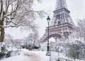 Tormenta de nieve en París: cierre de la Torre Eiffel y alerta en 56 departamentos