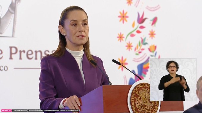 Resumen de la conferencia de Claudia Sheinbaum, 11 de noviembre de 2024