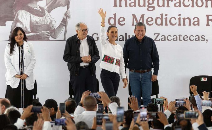 Sheinbaum apoya a Monreal y destaca avances en seguridad en Zacatecas