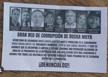 Corrupción de Rubén Rocha Moya expuesta en volantes: Llamado a Operación Enjambre