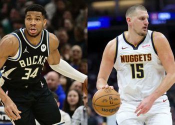 Nikola Jokic y Giannis Antetokounmpo lideran votaciones del All-Star NBA 2025