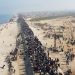 Miles de palestinos regresan al norte de Gaza tras meses de desplazamiento