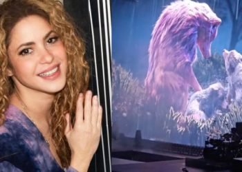 Shakira usa imagen de lobos en concierto, ¿Mensaje para Piqué ?