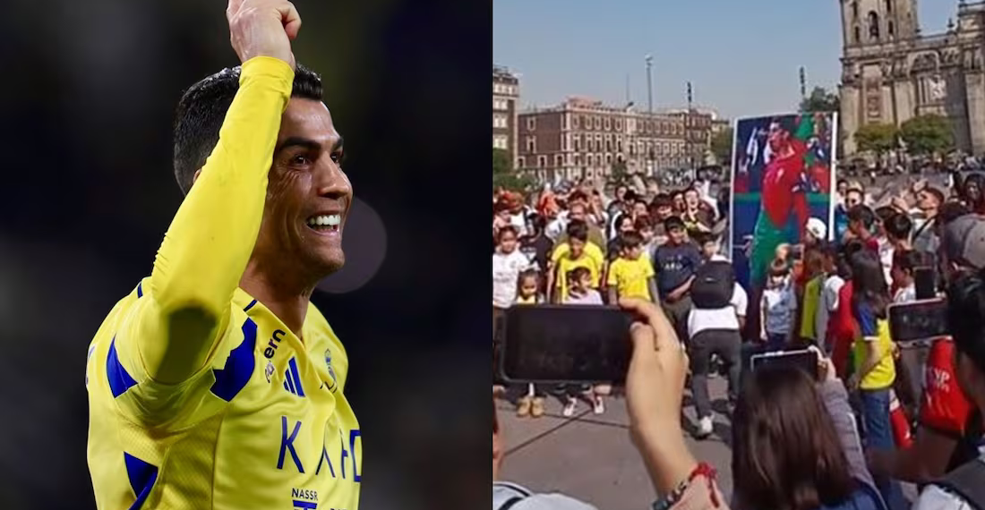 Cristiano Ronaldo celebra su cumpleaños con miles de seguidores en el Zócalo de la CDMX