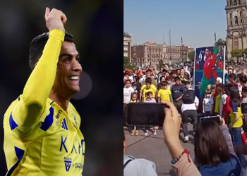 Cristiano Ronaldo celebra su cumpleaños con miles de seguidores en el Zócalo de la CDMX