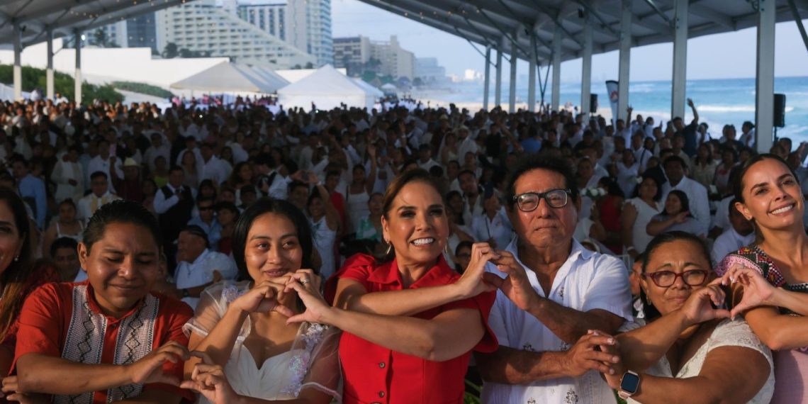 Mara Lezama celebra la unión legal de más de 1200 parejas en Quintana Roo con un acto de amor y justicia social