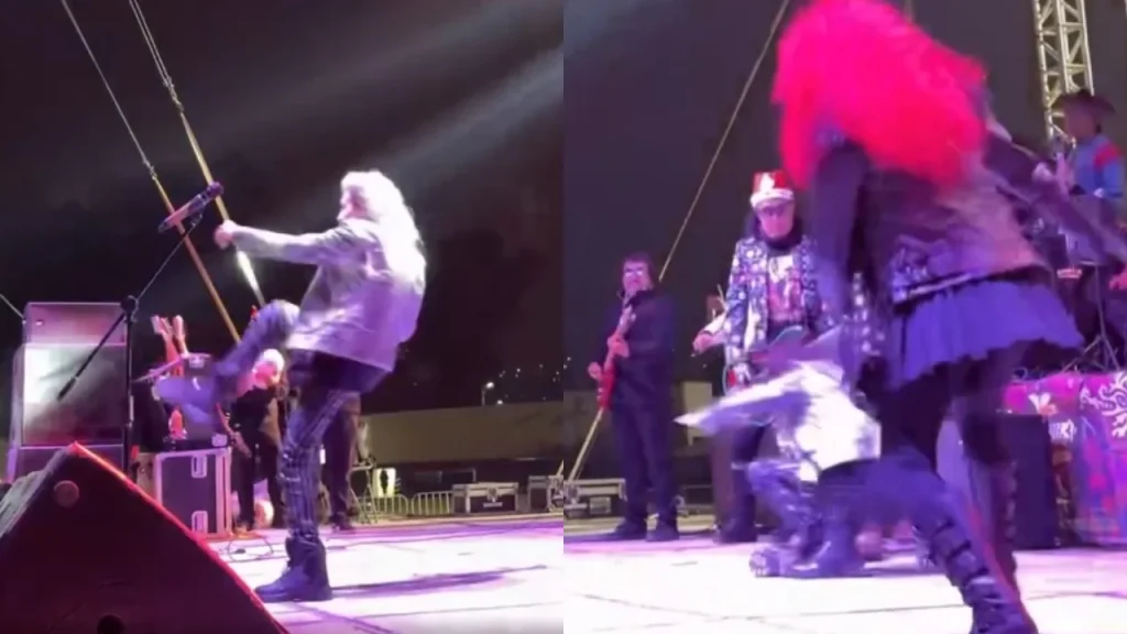 Miembro de El Tri sufre caída durante concierto