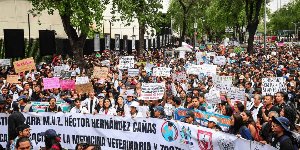 Veterinarios exigen justicia por el asesinato de Héctor Hernández