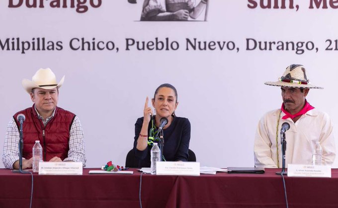 Sheinbaum destaca elección judicial y promete infraestructura en Durango