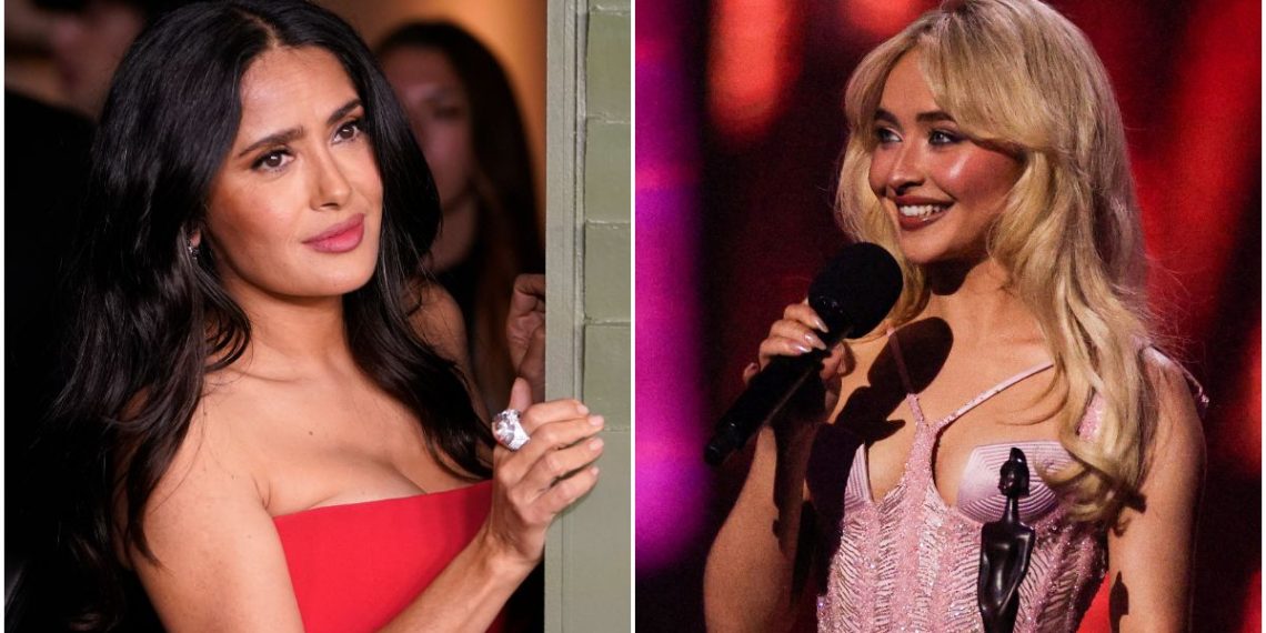 Salma Hayek es arrestada por Sabrina Carpenter durante su concierto en Londres
