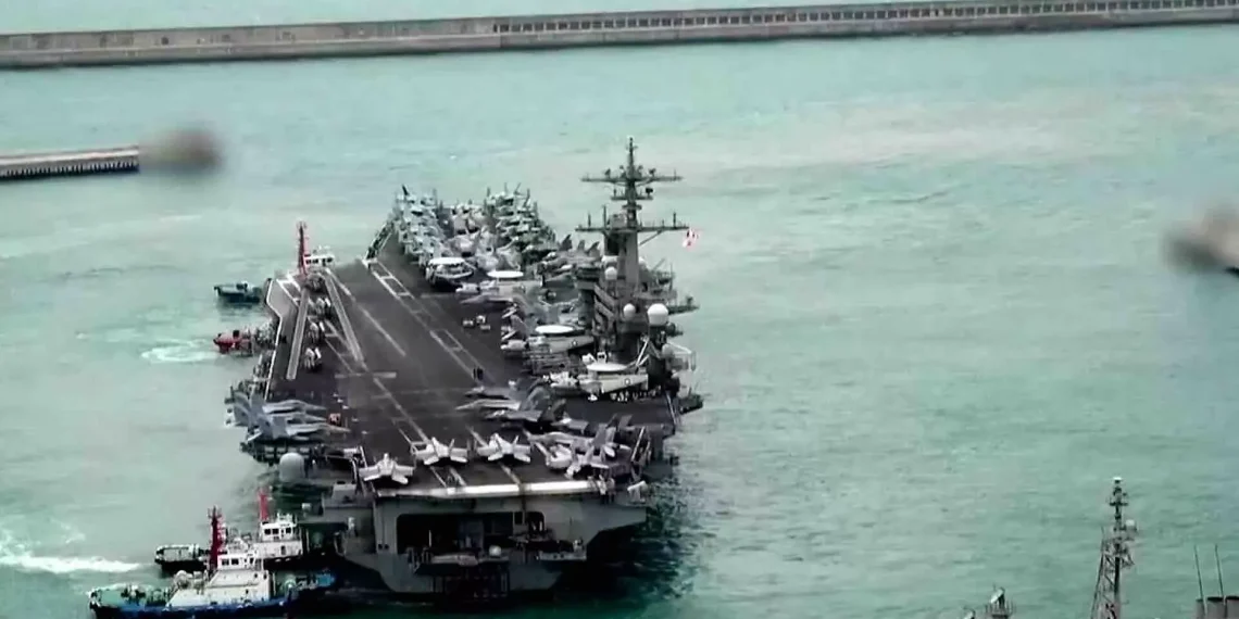 Portaaviones USS Carl Vinson llega a Corea del Sur