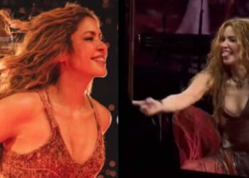 Shakira sufre caída en pleno show en Montreal