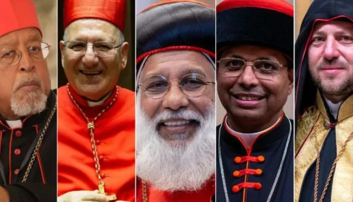 Durante el Cónclave 2025, algunos cardenales portaron vestimentas distintas al rito latino. Te explicamos quiénes son los cinco cardenales.