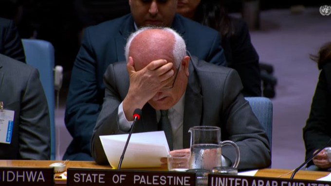 Embajador palestino llora ante la ONU y denuncia horror humanitario en Gaza