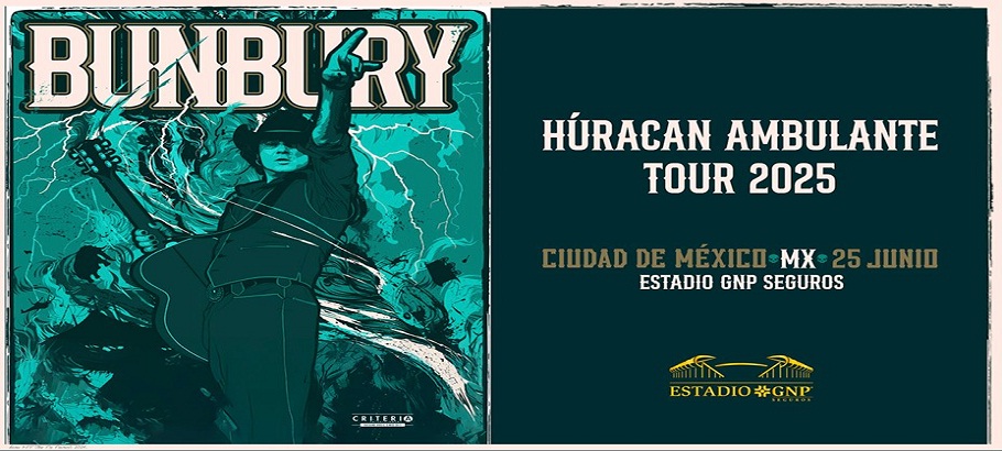 Bunbury se presenta este 25 de junio en el Estadio GNP Seguros. Conoce horarios, clima, boletos de estacionamiento y el posible setlist.