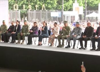Sheinbaum y Brugada encabezan ceremonia por el Día Internacional de la Destrucción de Armas