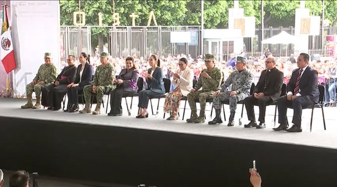 Sheinbaum y Brugada encabezan ceremonia por el Día Internacional de la Destrucción de Armas