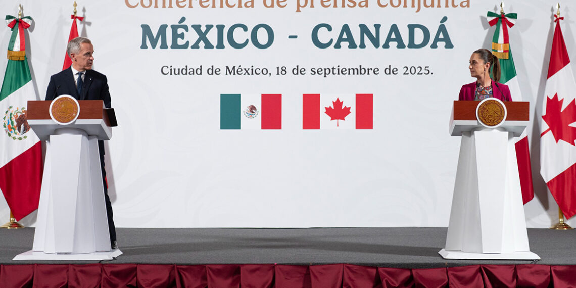 Sheinbaum y Carney acuerdan plan de acción México-Canadá previo a revisión del T-MEC