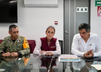Sheinbaum y Villarreal confirman descenso del Río Pánuco; autoridades mantienen alerta preventiva