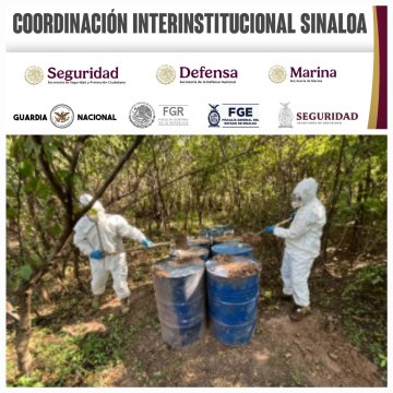Aseguran químicos y explosivos en operativos contra laboratorios clandestinos en Sinaloa